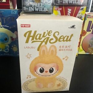Pop Mart Labubu Have A Seat Stuffed Animal - Cream